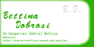 bettina dobrosi business card